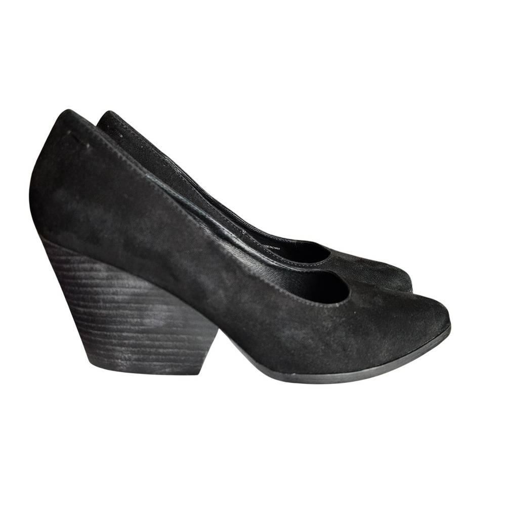 Eileen Fisher Black Hawk Soft Suedeโ Pumps Heels Shoes Size 8